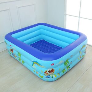 พร้อมส่ง180ซม. สระน้ำเป่าลม ลายปลาน่ารัก สระว่ายน้ำ สระน้ำเด็ก สระราคาถูก