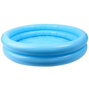 สระว่ายน้ําเป่าลม สองชั้น ทรงกลม ขนาดเล็ก แบบพกพา ในร่ม และกลางแจ้ง เล่นอ่างอาบน้ํา / สระน้ําเย็น ฤดูร้อน ขนาด 60*14 CM. สีฟ้า