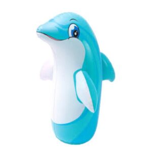 สินค้าเป่าลม ตุ๊กตาเป่าลม ตุ๊กตาล้มลุกเป่าลม (ลายปลาโลมา) ของเล่นในสระน้ำ อุปกรณ์เสริม